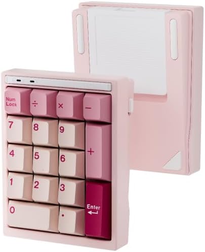Aluminum Mechanical Number Pad | Hot-Swappable Gasket Design | RGB Backlit | Quick-Release Structure | Compact Numeric Keypad (Pink)