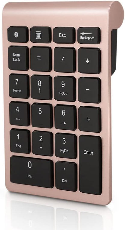 22-Key Bluetooth Wireless Numeric Keypad | Quiet Scissor-Switch Keys | Shortcut Functions | Slim Rechargeable Portable Number Pad