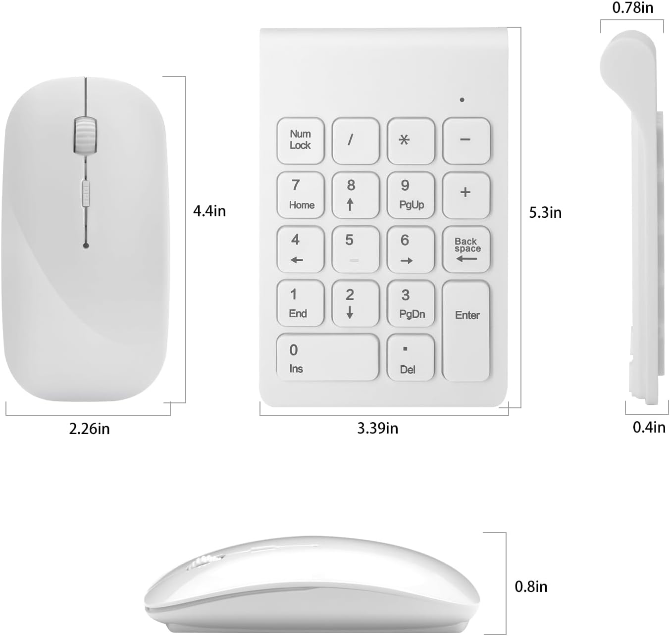 18-Key Wireless Numeric Keypad | 2.4G USB Receiver | Silent & Portable Number Pad for Office, Accounting, and Data Entry