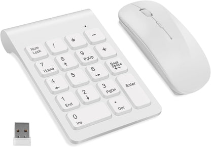 18-Key Wireless Numeric Keypad | 2.4G USB Receiver | Silent & Portable Number Pad for Office, Accounting, and Data Entry