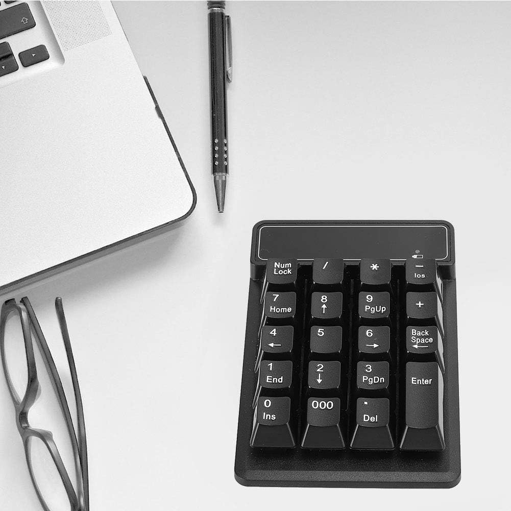 19-Key Bluetooth Numeric Keypad | Silent Waterproof Design | Portable Number Pad for Office, Tablets & Mobile Computing