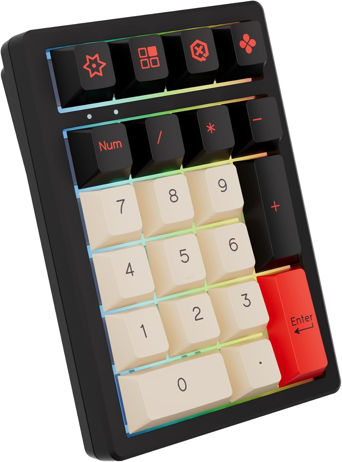 21-Key Tri-Mode Wireless Mechanical Number Pad | Hot-Swappable | RGB Backlit | Volume Control Knob | PBT Keycaps | Portable Numeric Keypad