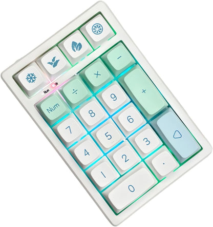 21-Key Hot-Swappable Wireless Keypad | RGB Backlit | Compact Transparent Design | Multi-Mode Connection | Customizable Function Keys