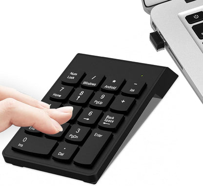 10-Key Wireless Numeric Keypad | 2.4G USB Receiver | Compact Silent Number Pad for Office, Accounting & Data Entry