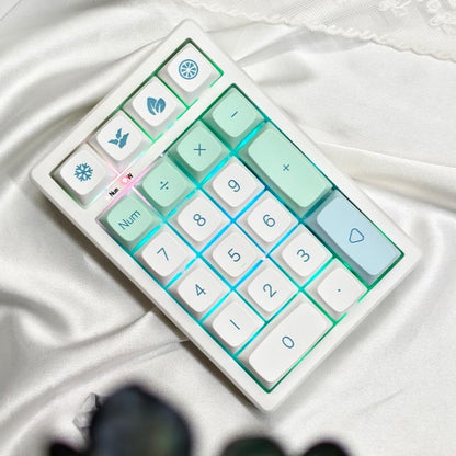 21-Key Hot-Swappable Wireless Keypad | RGB Backlit | Compact Transparent Design | Multi-Mode Connection | Customizable Function Keys