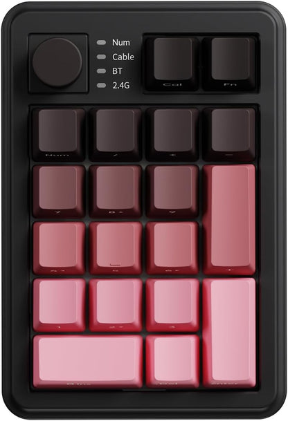 Tri-Mode Wireless Mechanical Number Pad | Gasket Structure | Hot-Swappable | RGB Backlit | Control Knob | Compact Numeric Keypad