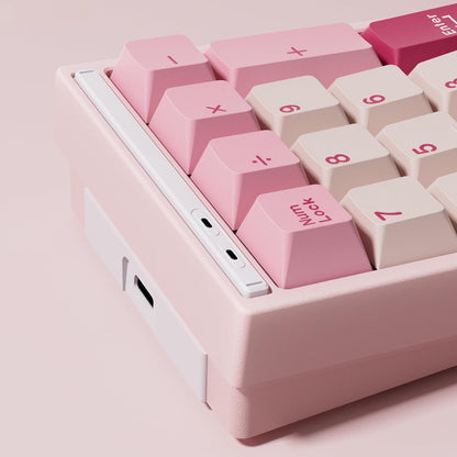 Aluminum Mechanical Number Pad | Hot-Swappable Gasket Design | RGB Backlit | Quick-Release Structure | Compact Numeric Keypad (Pink)
