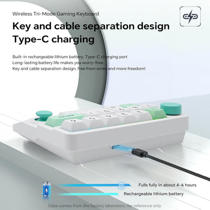Wireless Tri-Mode RGB Mechanical Keypad | Hot-Swappable | Programmable Keys | Control Knob & Joystick | Ideal for Gaming and Creative Work