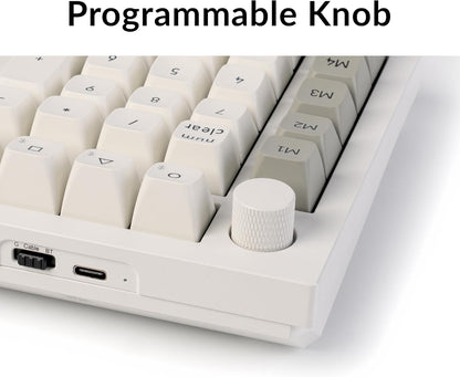 Tri-Mode Wireless Full-Metal Mechanical Number Pad | Programmable | Hot-Swappable | Rotary Encoder | PBT Keycaps | 1000Hz Polling Rate | Gasket-Mounted Design