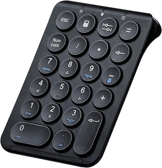 22-Key Bluetooth Wireless Numeric Keypad | Rechargeable Portable Number Pad with Quiet Keys | Slim Design for Office & Daily Data Entry