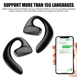 Smart Translator Earbuds 155+ Languages High Accuracy Wireless Bluetooth Two Way